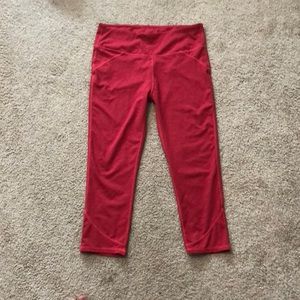Coral/pink Fabletics  crop leggings